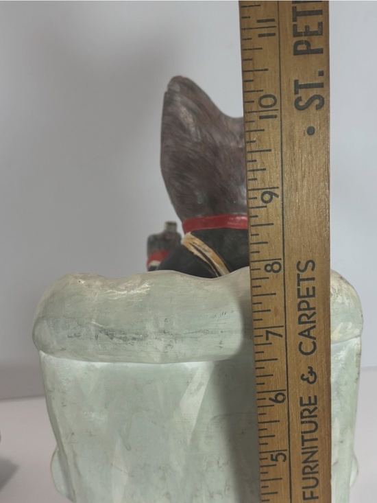 Set Of 2 Hand Carved Painted Wood Cats- Folk Art Whimsical Therapist Kitty Vtg - Picture 13 of 15